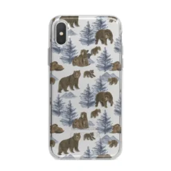 Brown Bear IPhone Case -CaseCraze Store Brown Bear iPhone X Bumper Case on Silver iPhone Alternative Image 1