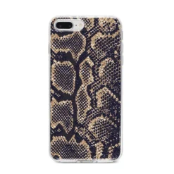 Brown Snakeskin IPhone Case -CaseCraze Store Brown Snakeskin iPhone 8 Plus Bumper Case on Silver iPhone