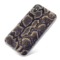 Brown Snakeskin IPhone Case -CaseCraze Store Brown Snakeskin iPhone X Bumper Case on Silver iPhone