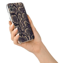 Brown Snakeskin IPhone Case -CaseCraze Store Brown Snakeskin iPhone X Bumper Case on Silver iPhone Alternative Image 2