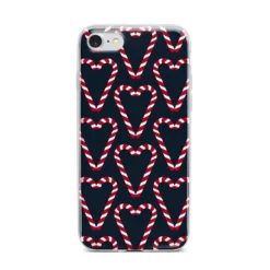 Candy Cane Pattern IPhone Case -CaseCraze Store Candy Cane Pattern iPhone 7 Bumper Case on Silver iPhone