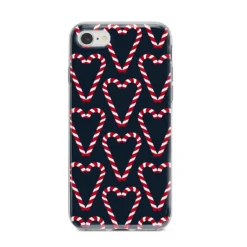 Candy Cane Pattern IPhone Case -CaseCraze Store Candy Cane Pattern iPhone 8 Bumper Case on Silver iPhone