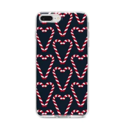Candy Cane Pattern IPhone Case -CaseCraze Store Candy Cane Pattern iPhone 8 Plus Bumper Case on Silver iPhone