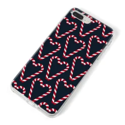 Candy Cane Pattern IPhone Case -CaseCraze Store Candy Cane Pattern iPhone 8 Plus Bumper Case on Silver iPhone Alternative Image