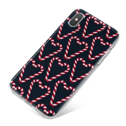 Candy Cane Pattern IPhone Case -CaseCraze Store Candy Cane Pattern iPhone X Bumper Case on Silver iPhone