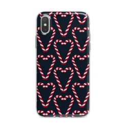 Candy Cane Pattern IPhone Case -CaseCraze Store Candy Cane Pattern iPhone X Bumper Case on Silver iPhone Alternative Image 1