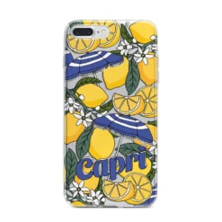 Capri IPhone Case -CaseCraze Store Capri iPhone 7 Plus Bumper Case on Silver iPhone
