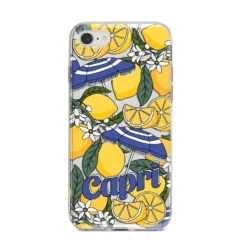 Capri IPhone Case -CaseCraze Store Capri iPhone 8 Bumper Case on Silver iPhone