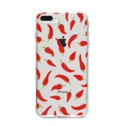 Chilli Pepper IPhone Case -CaseCraze Store Chilli Pepper iPhone 8 Plus Bumper Case on Silver iPhone