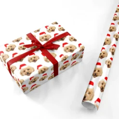 Christmas Dog Wrapping Paper -CaseCraze Store Christmas Dog Personalised Wrapping Paper