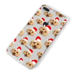 Christmas Dog IPhone Case -CaseCraze Store Christmas Dog iPhone 8 Plus Bumper Case on Silver iPhone Alternative Image