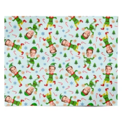 Christmas Elf Face Personalised Wrapping Paper -CaseCraze Store Christmas Elf Face Personalised Personalised Wrapping Paper Alternative