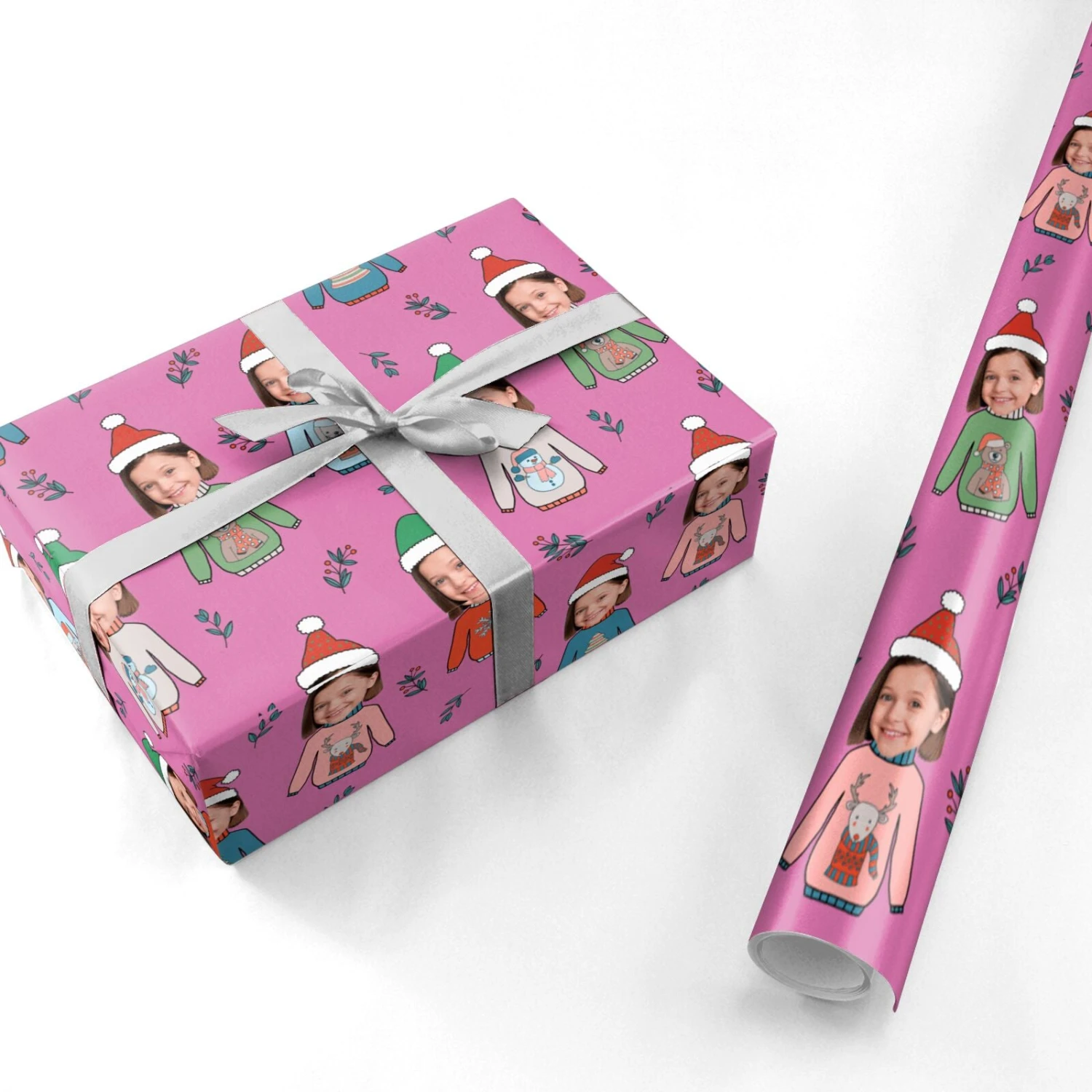 Christmas Jumper Photo Face Personalised Wrapping Paper 3 Christmas Jumper Photo Face Personalised Wrapping Paper - Image 3
