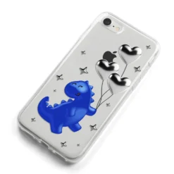 Chrome Dinosaur Balloons IPhone Case 28 Chrome Dinosaur Balloons IPhone Case -CaseCraze Store Chrome Dinosaur Balloons iPhone 8 Bumper Case on Silver iPhone Alternative Image