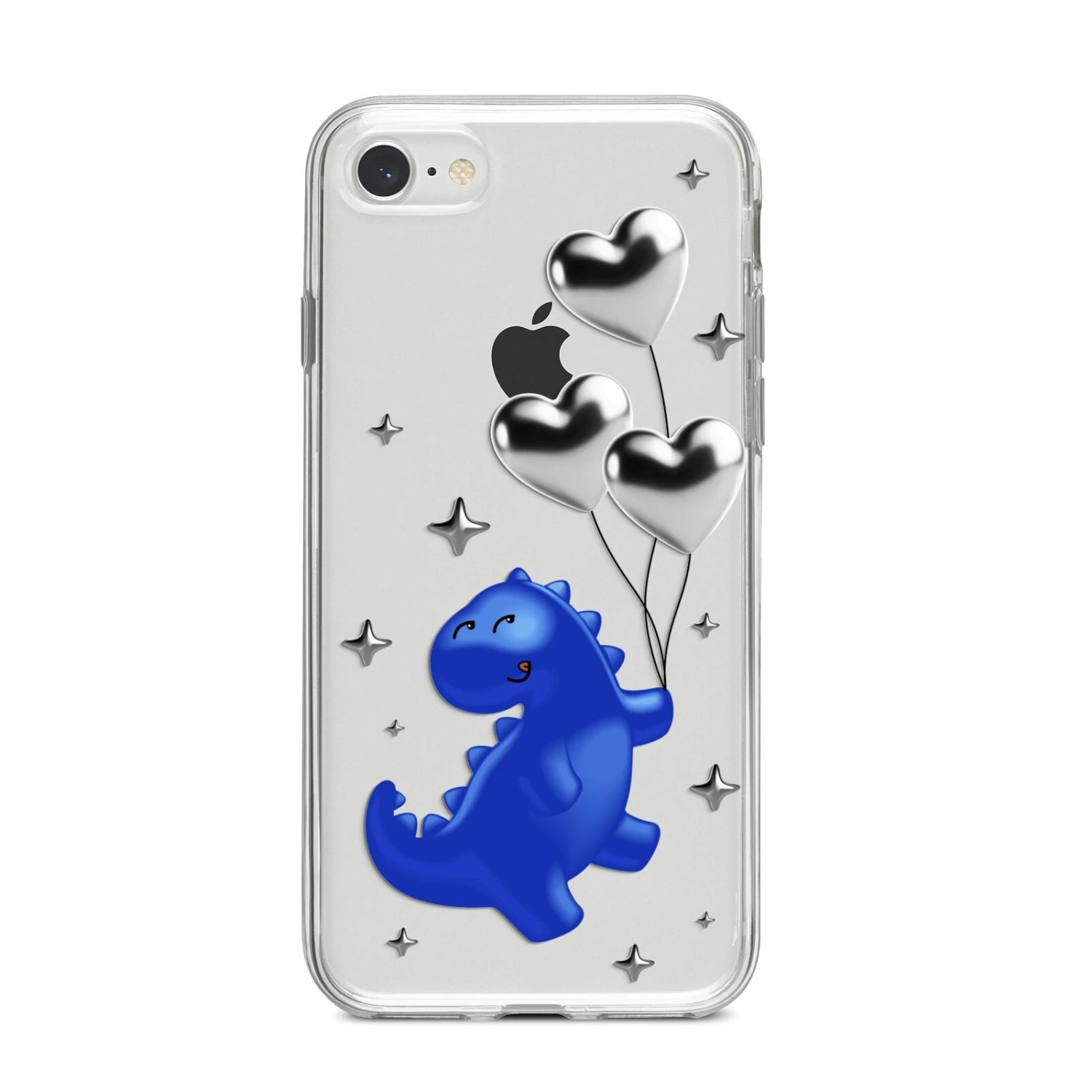 Chrome Dinosaur Balloons IPhone Case 8 Chrome Dinosaur Balloons IPhone Case - Image 8