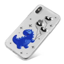 Chrome Dinosaur Balloons IPhone Case 26 Chrome Dinosaur Balloons IPhone Case -CaseCraze Store Chrome Dinosaur Balloons iPhone X Bumper Case on Silver iPhone