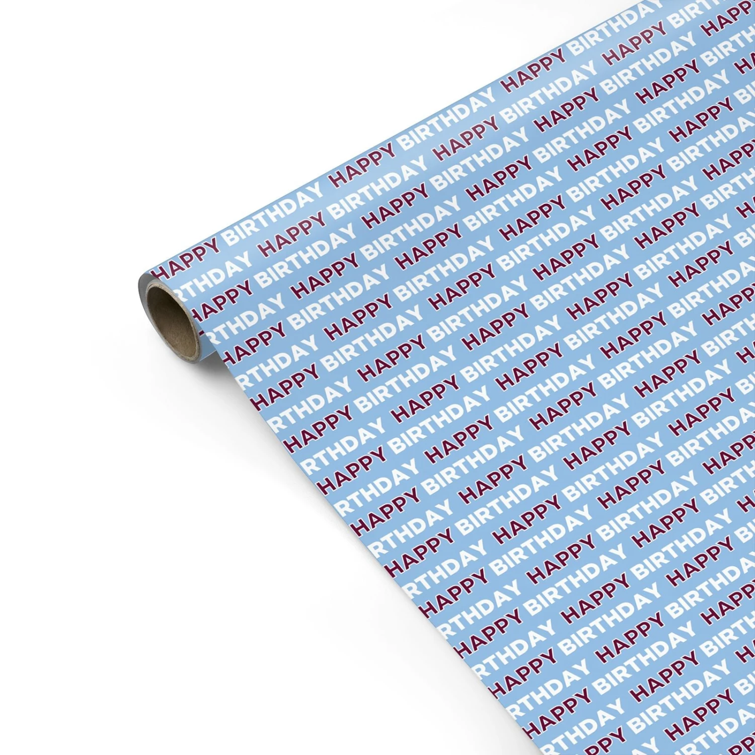 Claret And Blue Birthday Text Pattern Wrapping Paper 2 Claret And Blue Birthday Text Pattern Wrapping Paper - Image 2