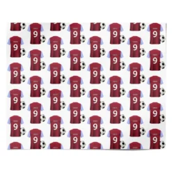 Claret And Blue Personalised Football Shirt Wrapping Paper 7 Claret And Blue Personalised Football Shirt Wrapping Paper -CaseCraze Store Claret and Blue Personalised Football Shirt Personalised Wrapping Paper Alternative