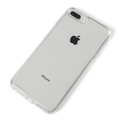 Clear IPhone Case -CaseCraze Store Clear iPhone 8 Plus Bumper Case on Silver iPhone Alternative Image