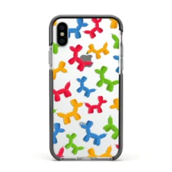 Colourful Balloon Animal IPhone Case -CaseCraze Store Colourful Balloon Animal Apple iPhone Xs Impact Case Black Edge on Silver Phone