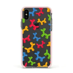 Colourful Balloon Animal IPhone Case -CaseCraze Store Colourful Balloon Animal Apple iPhone Xs Impact Case Pink Edge on Black Phone