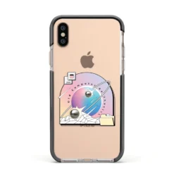 Computer Aesthetics IPhone Case -CaseCraze Store Computer Aesthetics Apple iPhone Xs Impact Case Black Edge on Gold Phone