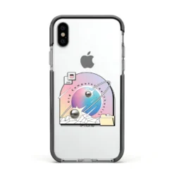 Computer Aesthetics IPhone Case -CaseCraze Store Computer Aesthetics Apple iPhone Xs Impact Case Black Edge on Silver Phone