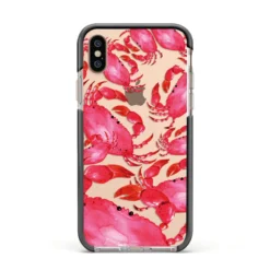 Crab IPhone Case 39 Crab IPhone Case -CaseCraze Store Crab Apple iPhone Xs Impact Case Black Edge on Gold Phone