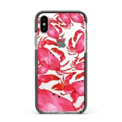 Crab IPhone Case 38 Crab IPhone Case -CaseCraze Store Crab Apple iPhone Xs Impact Case Black Edge on Silver Phone