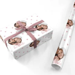 Custom Couples Photo Wrapping Paper -CaseCraze Store Custom Couples Photo Personalised Wrapping Paper