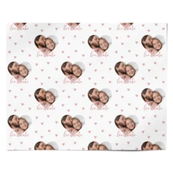 Custom Couples Photo Wrapping Paper -CaseCraze Store Custom Couples Photo Personalised Wrapping Paper Alternative