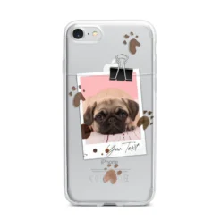 Custom Dog Picture With Name IPhone Case -CaseCraze Store Custom Dog Picture with Name iPhone 7 Bumper Case on Silver iPhone