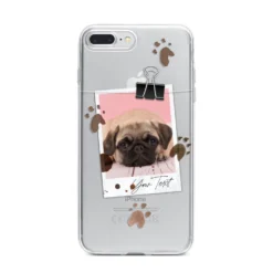 Custom Dog Picture With Name IPhone Case -CaseCraze Store Custom Dog Picture with Name iPhone 7 Plus Bumper Case on Silver iPhone