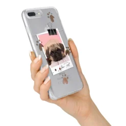 Custom Dog Picture With Name IPhone Case -CaseCraze Store Custom Dog Picture with Name iPhone 7 Plus Bumper Case on Silver iPhone Alternative Image