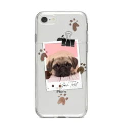 Custom Dog Picture With Name IPhone Case -CaseCraze Store Custom Dog Picture with Name iPhone 8 Bumper Case on Silver iPhone