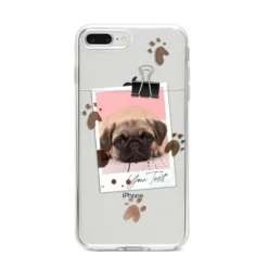 Custom Dog Picture With Name IPhone Case -CaseCraze Store Custom Dog Picture with Name iPhone 8 Plus Bumper Case on Silver iPhone