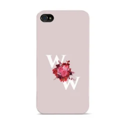 Custom Dual Initial Floral IPhone Case -CaseCraze Store Custom Dual Initial Floral Apple iPhone 4s Case