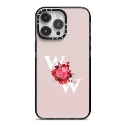 Custom Dual Initial Floral IPhone Case