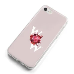 Custom Dual Initial Floral IPhone Case -CaseCraze Store Custom Dual Initial Floral iPhone 8 Bumper Case on Silver iPhone Alternative Image