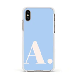 Custom Initial IPhone Case 36 Custom Initial IPhone Case -CaseCraze Store Custom Initial Apple iPhone Xs Impact Case White Edge on Gold Phone