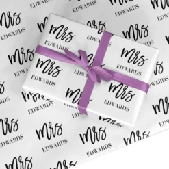 Custom Mrs Wrapping Paper