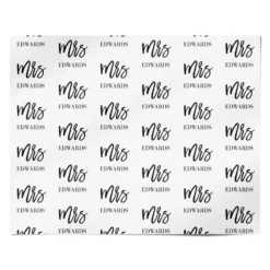 Custom Mrs Wrapping Paper -CaseCraze Store Custom Mrs Personalised Wrapping Paper Alternative