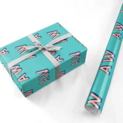 Custom Text Wrapping Paper -CaseCraze Store Custom Text Personalised Wrapping Paper