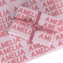Custom Trippy Name Wrapping Paper