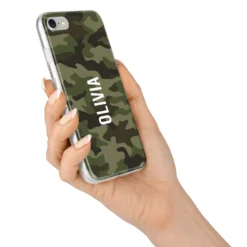 Customised Camouflage IPhone Case -CaseCraze Store Customised Camouflage iPhone 7 Bumper Case on Silver iPhone Alternative Image