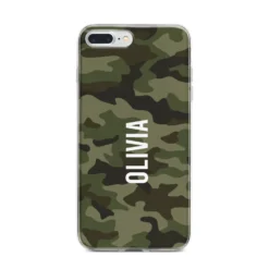 Customised Camouflage IPhone Case -CaseCraze Store Customised Camouflage iPhone 7 Plus Bumper Case on Silver iPhone