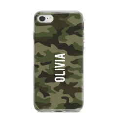 Customised Camouflage IPhone Case -CaseCraze Store Customised Camouflage iPhone 8 Bumper Case on Silver iPhone