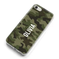 Customised Camouflage IPhone Case -CaseCraze Store Customised Camouflage iPhone 8 Bumper Case on Silver iPhone Alternative Image