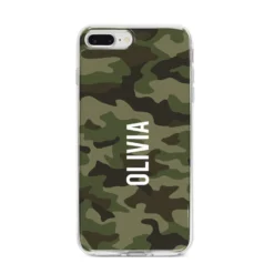 Customised Camouflage IPhone Case -CaseCraze Store Customised Camouflage iPhone 8 Plus Bumper Case on Silver iPhone