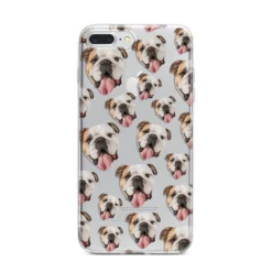 Dog Photo Face IPhone Case -CaseCraze Store Dog Photo Face iPhone 7 Plus Bumper Case on Silver iPhone